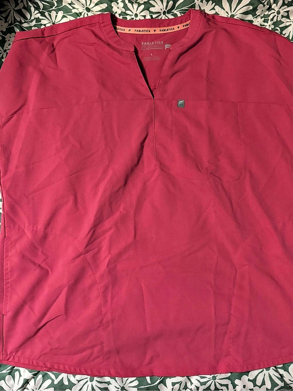 Fabletics Pink Scrub Set Large/MS